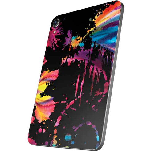 Chromatic Splatter Black Apple iPad Mini Skin