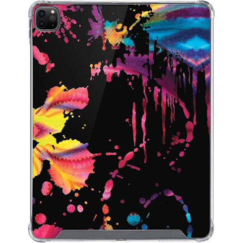 Chromatic Splatter Black iPad Cases
