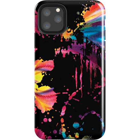 Chromatic Splatter Black iPhone Cases