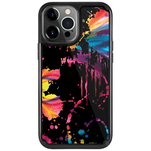 Chromatic Splatter Black iPhone Cases