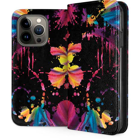 Chromatic Splatter Black iPhone 13 Pro Folio Case