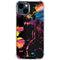 Chromatic Splatter Black iPhone 15 Clear Case