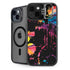 Chromatic Splatter Black iPhone 15 Plus Kickstand Case
