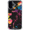 Chromatic Splatter Black iPhone 16 Clear Case