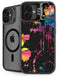 Chromatic Splatter Black iPhone 16 Plus Kickstand Case