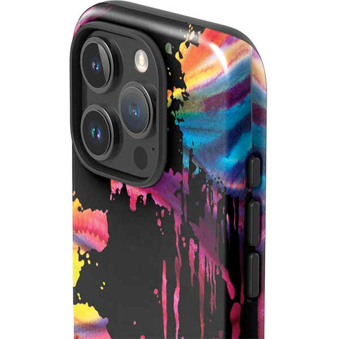 Chromatic Splatter Black iPhone 16 Pro Max Impact Case