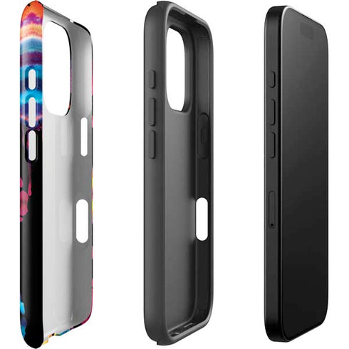 Chromatic Splatter Black iPhone 16 Pro Max Impact Case
