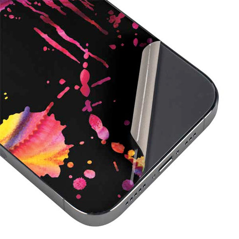 Chromatic Splatter Black iPhone 16 Pro Skin