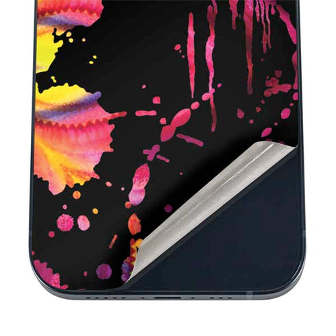 Chromatic Splatter Black iPhone 16 Skin