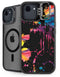 Chromatic Splatter Black iPhone 16e Kickstand Case