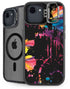 Chromatic Splatter Black iPhone 16e Kickstand Case