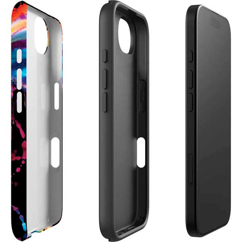 Chromatic Splatter Black iPhone 16e Impact Case
