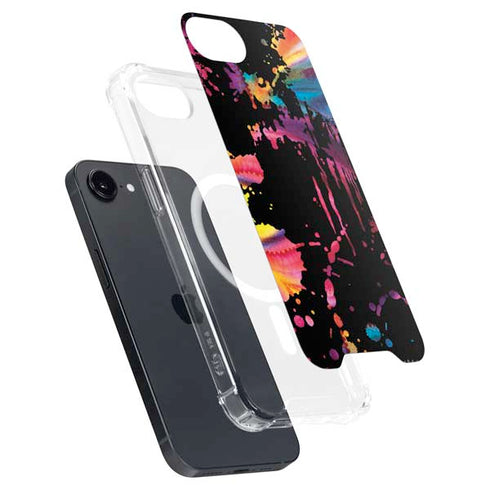 Chromatic Splatter Black iPhone 16e MagSafe Case