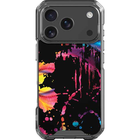 Chromatic Splatter Black iPhone 18 Pro Clear Case