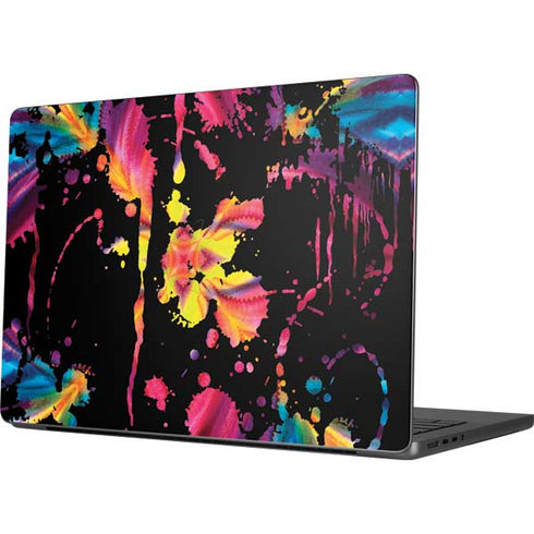 Chromatic Splatter Black Apple MacBook Pro 14-inch Skin