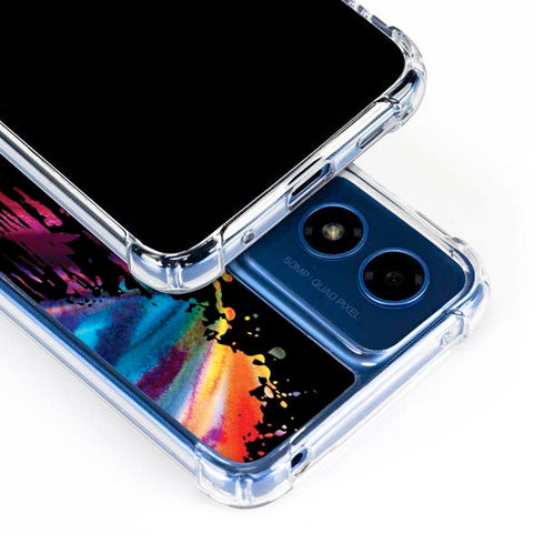 Chromatic Splatter Black Moto G Play 4G (2024) Clear Case