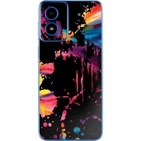 Chromatic Splatter Black Moto G Play 4G (2024) Skin