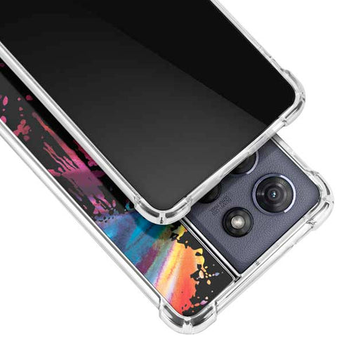 Chromatic Splatter Black Moto G Play 5G (2025) Clear Case