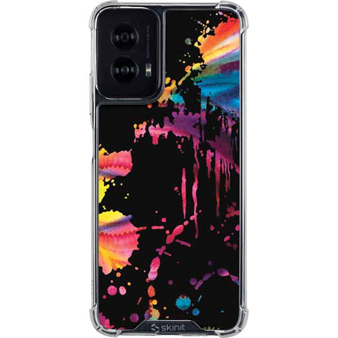 Chromatic Splatter Black Moto G Power 5G (2024) Clear Case