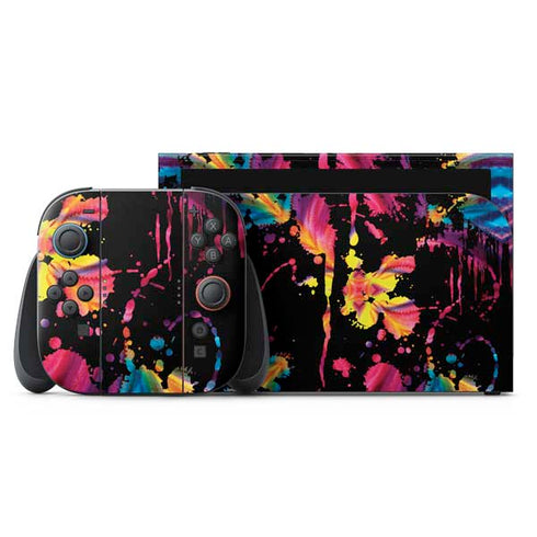 Chromatic Splatter Black Nintendo Skins