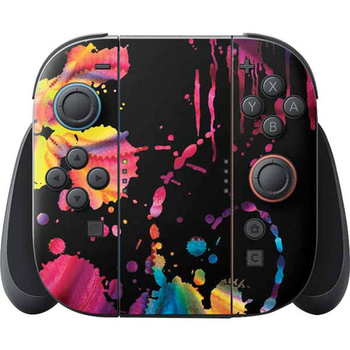 Chromatic Splatter Black Nintendo Switch 2 (2025) Joy-Con Controller Skin