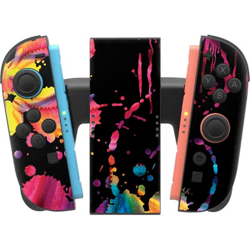 Chromatic Splatter Black Nintendo Switch 2 (2025) Joy-Con Controller Skin