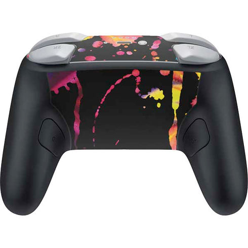 Chromatic Splatter Black Nintendo Switch 2 (2025) Pro Controller Skin