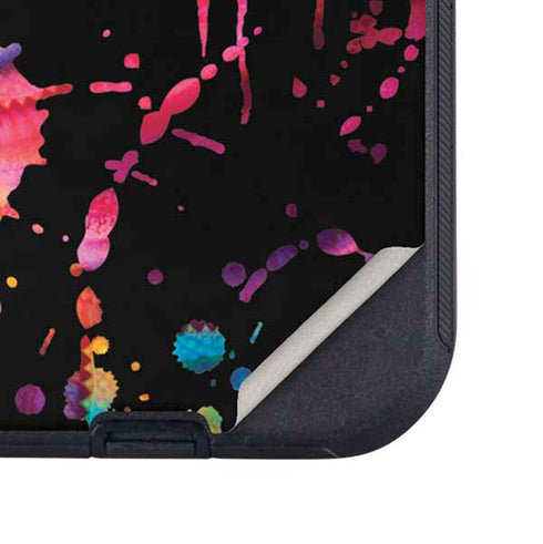 Chromatic Splatter Black Otterbox Defender iPhone Skin