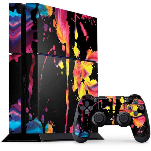 Chromatic Splatter Black PlayStation PS4 Skins