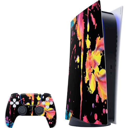 Chromatic Splatter Black PlayStation PS5 Skins