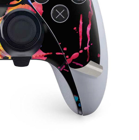 Chromatic Splatter Black PS5 DualSense Edge Pro Controller Skin