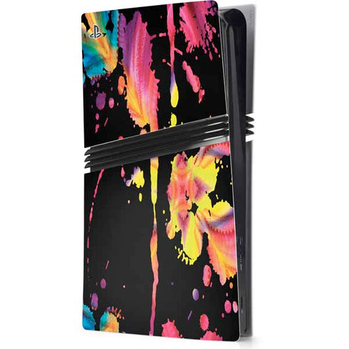 Chromatic Splatter Black PS5 Pro Console Skin