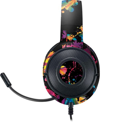 Chromatic Splatter Black Razer Kraken X Skin