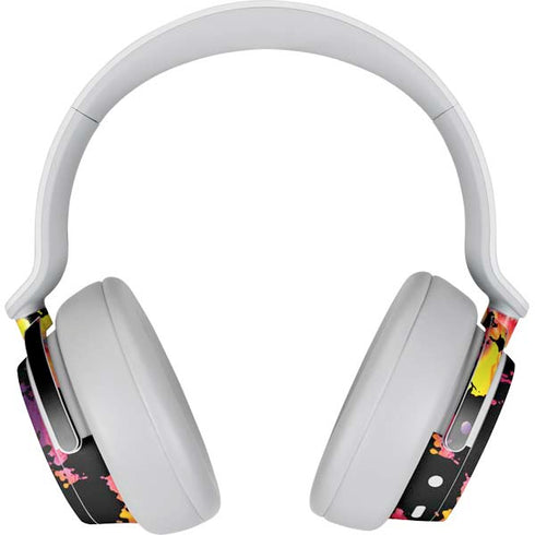 Chromatic Splatter Black Surface Headphones Skin
