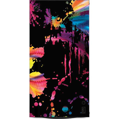 Chromatic Splatter Black XBox Series X Digital Edition Console Skin
