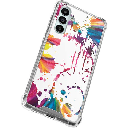 Chromatic Splatter White Galaxy A16 5G Clear Case