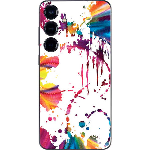 Chromatic Splatter White Galaxy A16 5G Skin
