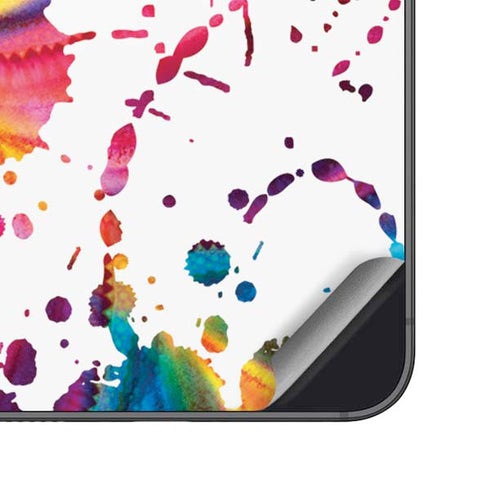 Chromatic Splatter White Galaxy A16 5G Skin
