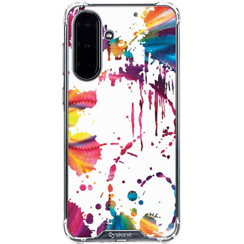 Chromatic Splatter White Galaxy A36 5G Clear Case