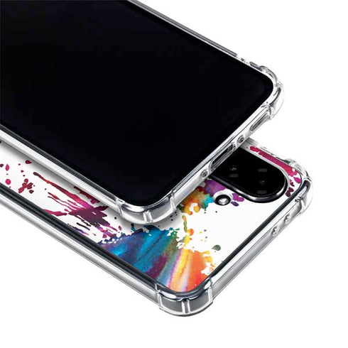 Chromatic Splatter White Galaxy A36 5G Clear Case