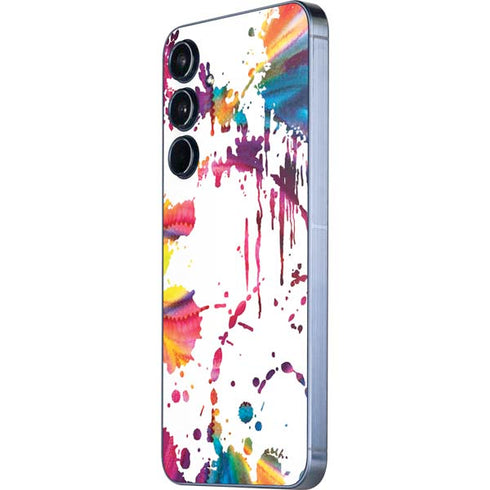 Chromatic Splatter White Galaxy A55 5G Skin