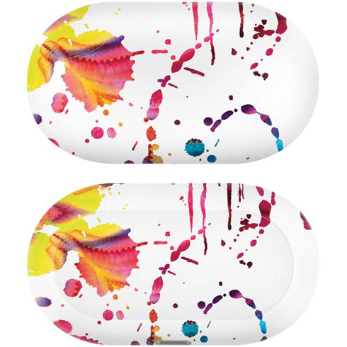 Chromatic Splatter White Galaxy Buds Plus Skin