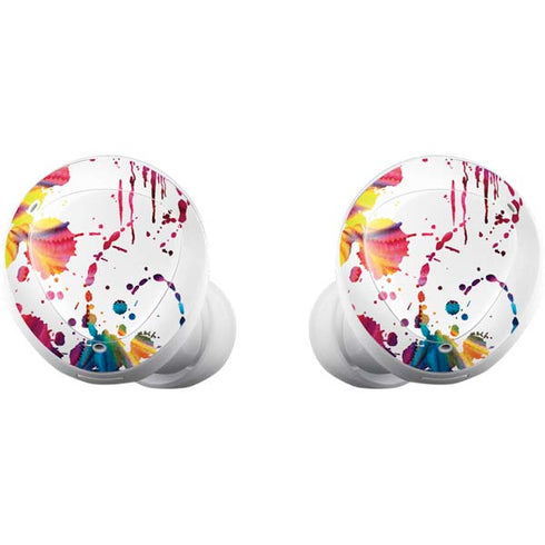 Chromatic Splatter White Galaxy Buds Plus Skin