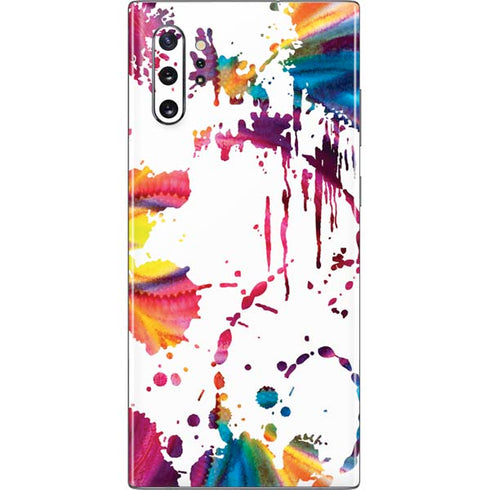 Chromatic Splatter White Galaxy Note 10 Plus Skin