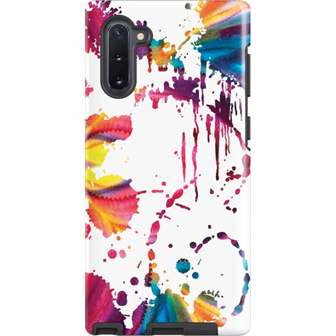 Chromatic Splatter White Galaxy Cases