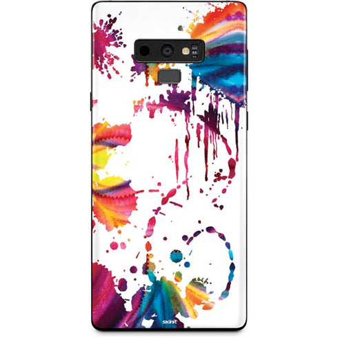 Chromatic Splatter White Galaxy Note 9 Skin
