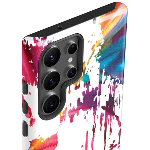 Chromatic Splatter White Galaxy S23 Ultra Pro Case
