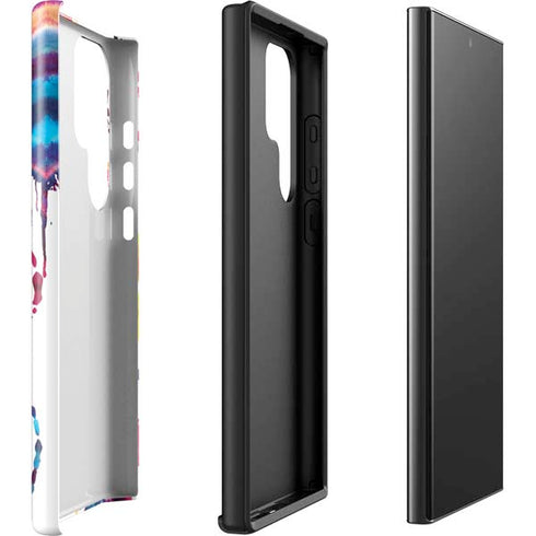 Chromatic Splatter White Galaxy S23 Ultra Pro Case