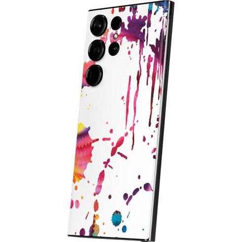 Chromatic Splatter White Galaxy Skins