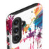 Chromatic Splatter White Galaxy S25 Plus Impact Case